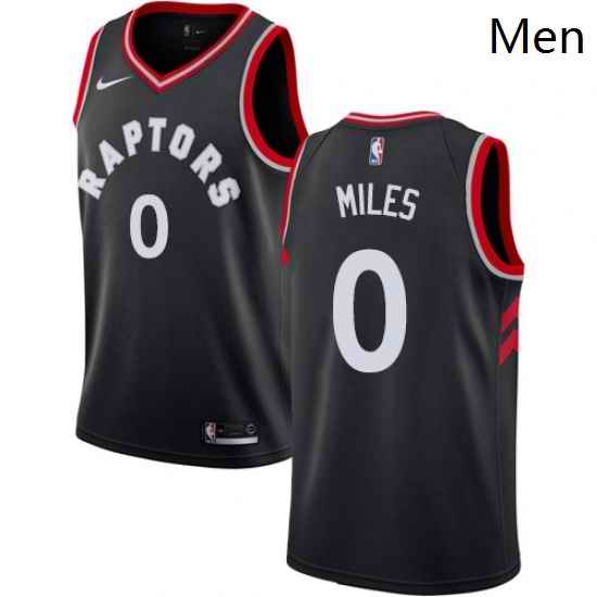 Mens Nike Toronto Raptors 0 CJ Miles Authentic Black Alternate NBA Jersey Statement Edition
